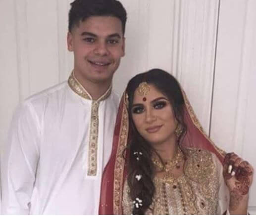 Safaa Malik with her husband Martin Tiser on her wedding day.